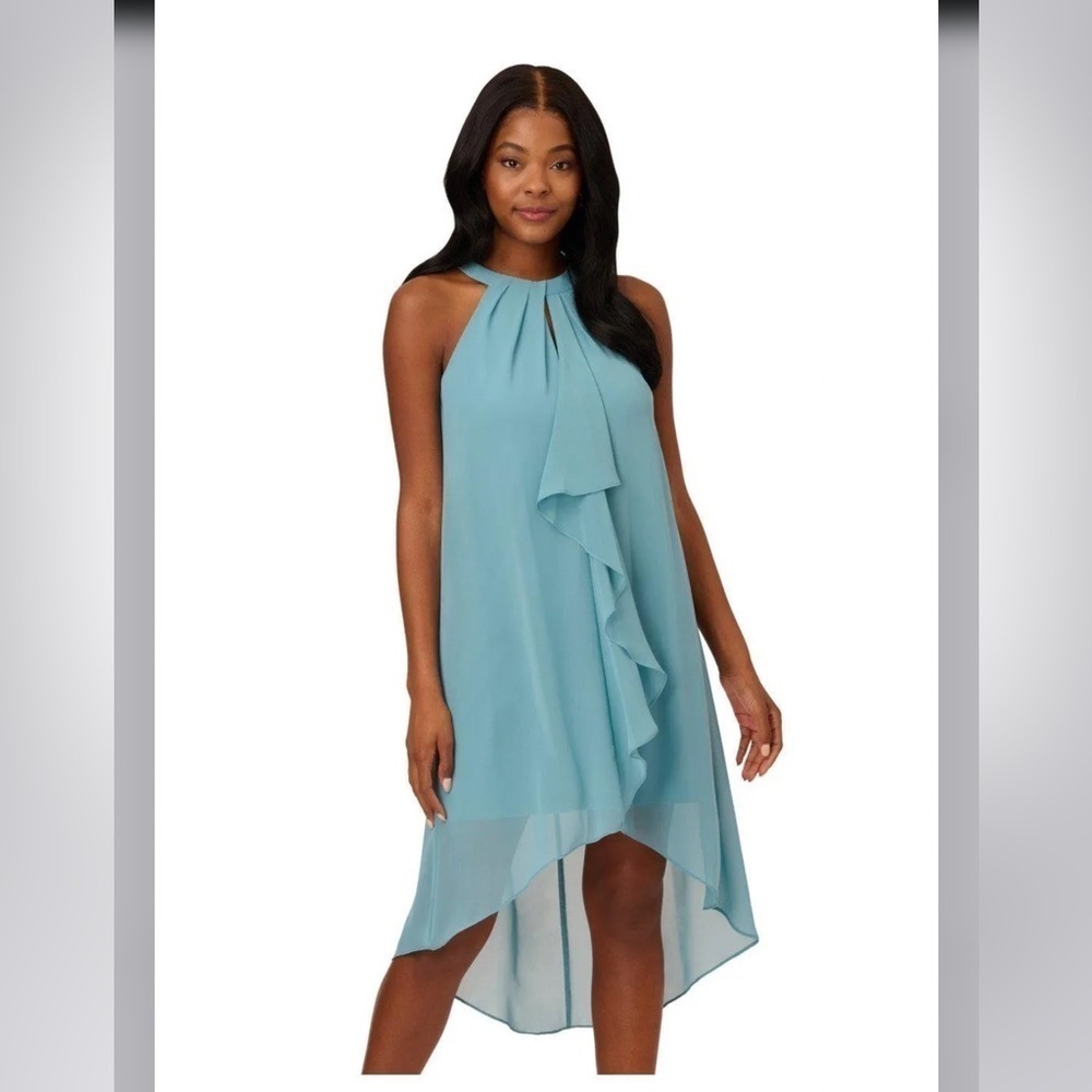 Adrianna Papell Chiffon And Jersey Dress